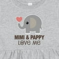 thumbnail image 4 of Inktastic Mimi and Pappy Love Me Elephant Girls Baby Dress, 4 of 5