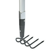 Expert Gardener Fiberglass Long Handle 4-Tine Cultivator with Comfort End Grip