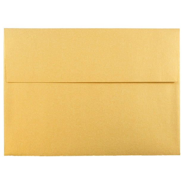 JAM A7 Envelopes, 5.3x7.3, Gold Metallic, 25/Pack - Walmart.com ...