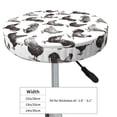 thumbnail image 4 of Disketp Funny Chicken Funda Redonda para Taburete, Funda de Cojín para Silla de Bar Suave y Elástica-14 inch, 4 of 7