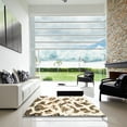 thumbnail image 6 of Ahgly Company Indoor Round Abstract Blanched Almond Beige Abstract Area Rugs, 3' Round, 6 of 6