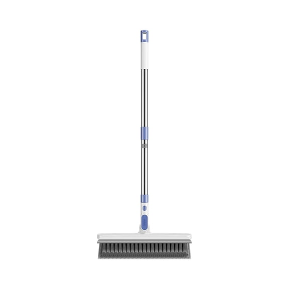 TAROFIHH Floor Cleaning Brush with Adjustable Long Handle – 2 in 1 Brush with Hard Brush Head and Wiper, Suitable for Cleaning Corners Tiles, Multipurpose Household Floor Scrubber