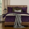 thumbnail image 4 of SIScovers Mixology Padma 6-piece Bed Cap Comforter Set with Sewn Corners Aubergine Queen 6 Piece Mid-Century Modern, 4 of 5