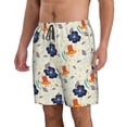 thumbnail image 2 of Naloa Flower Leaves Men's Beach Shorts, Surfing shorts, Swim trunks, Quick Dry Swim Trunks for Surfing Beach Fun - XX-Large, 2 of 9