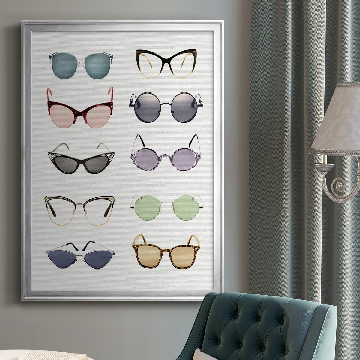 Vintage Glasses I Premium Classic Framed Print - Ready to Hang