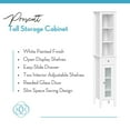 thumbnail image 5 of RiverRidge Prescott Tall Slim Bathroom Linen Storage Cabinet Organizer Shelf - White, 5 of 12