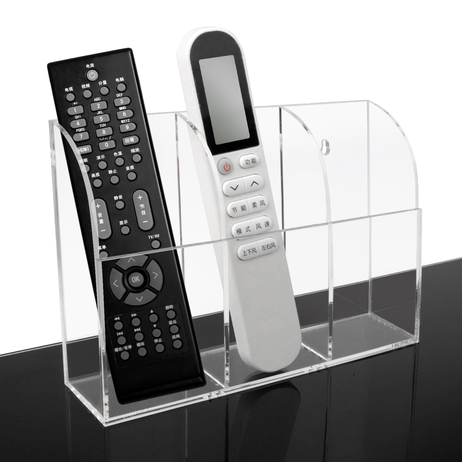 FA2B 0F58 3 Slots TV Air Conditioner Remote Control Storage Box Holder Case Tool 