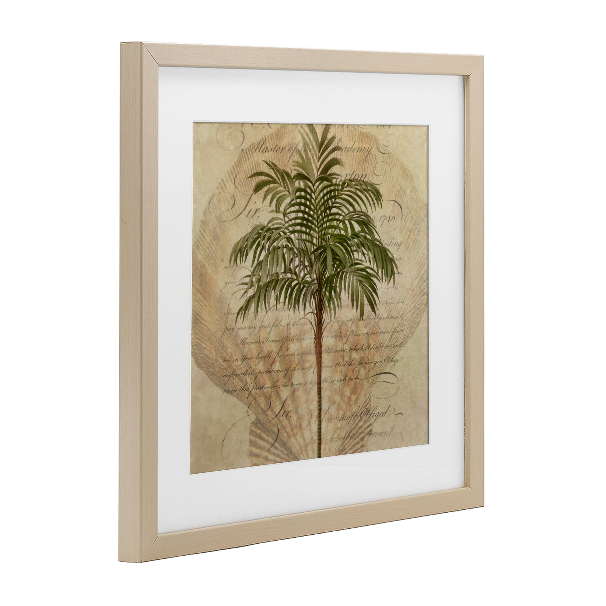 Stupell Industries Subdued Tropics Palm Birch Framed Print Under Glass, design by Steve Hunziker