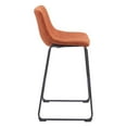 thumbnail image 3 of Home Square Engineered Wood & Fabric Barstool in Burnt Orange - Set of 3, 3 of 5