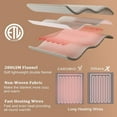 thumbnail image 4 of GlowSol Reversible Two-Color Flannel Heating Blankets Soft Heated Throws for Couch with 5 Heat Settings and 4 Hours Auto Shut Off, Dark Brown/Light Brown, 50"x60", 4 of 9
