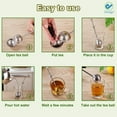 thumbnail image 6 of Deago Long-Handle Stainless Steel Tea Strainers - 2pcs Tea Ball Infusers Filter for Loose Leaf Tea, Reusable Tea Interval Diffuser for Teapot, 6 of 9