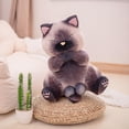 thumbnail image 4 of siameses muñeco de peluche, juguetes para mascota almohada , , juguete de peluche , acompaña a , adorno de cumpleaño 50cm Sunnimix Juguetes de peluche de gatos siameses, 4 of 8