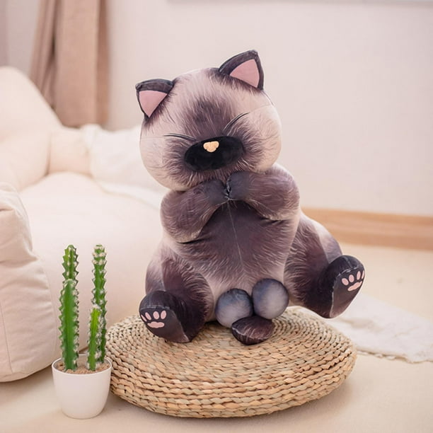 Muneco de peluche siameses de corto Acompanar 50cm Zulema Juguetes de peluche de gatos siameses Walmart en linea