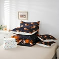 thumbnail image 6 of Manfei Kawaii Orange Raccoon Bedding Comforter Set 7pcs for Kids, Cute Cartoon Animal King Bedding Sets, Dreamy Stars Starry Sky Reversible Bed Sheets, Luxury Bedroom Decor, 6 of 8