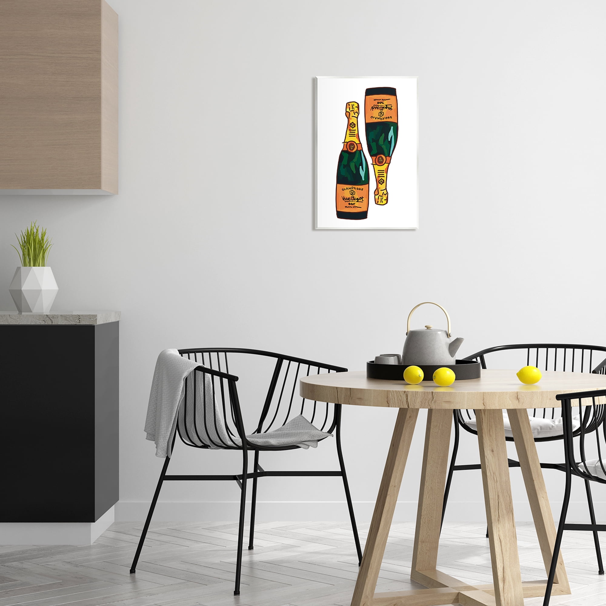Stupell Industries Fancy Champagne Bottles Pair Kitchen Bar Design Graphic Art Unframed Art Print Wall Art, Design by Amelia Noyes