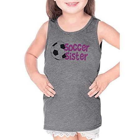 

7 ate 9 Apparel Girl s Soccer Sister Sporty Team Grey Tank