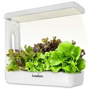 Ivation Herb Indoor Garden Kit, 16.7 x 6.2 x 15.2 in Hydroponic Grow System, with LED Light