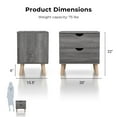 thumbnail image 3 of Furniture of America Enora 2-Drawer Wood Distressed Gray Nightstand, 3 of 9