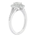 thumbnail image 2 of Pompeii 1 Ct Lab Grown Oval Diamond Halo Engagement Ring 14k White Gold (H/I,VS2-SI1), 2 of 3