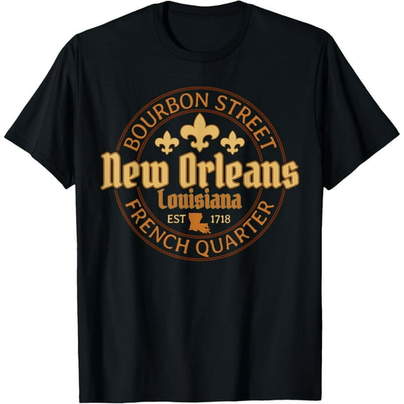 Bourbon Street New Orleans Louisiana French Quarter Est 1718 T-Shirt