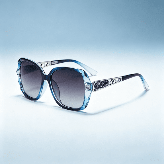 GJX Oversized Polarized Sunglasses for Women Sparkling Frame Classic Ladies Shades