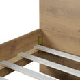 thumbnail image 5 of Christopher Knight Home Queen Bed Frame with Headboard, Two-Tone Platform Design, Natural+Black, 5 of 8