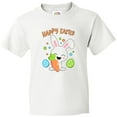 thumbnail image 3 of Inktastic Happy Easter Bunny with Eggs and Carrot Youth T-Shirt, 3 of 5