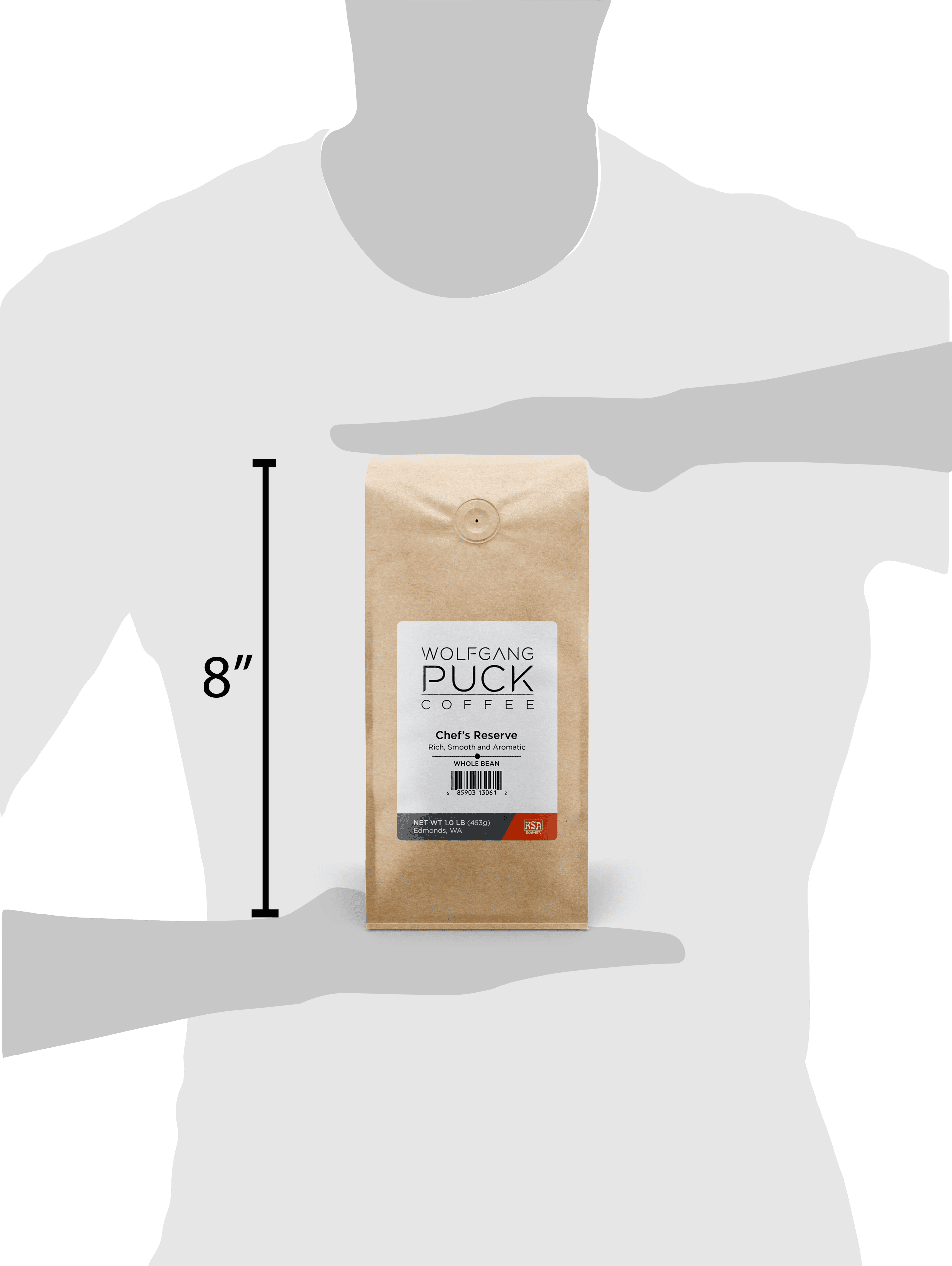Wolfgang Puck Coffee, Chef's Reserve, Whole Bean Coffee, 1 lb. bag (Pack of 3)