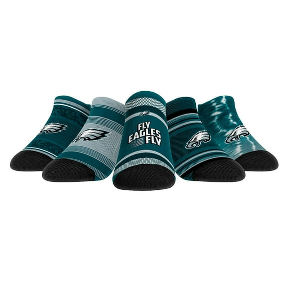 Unisex Rock Em Socks Philadelphia Eagles Super Fan Five-Pack Low-Cut Socks Set