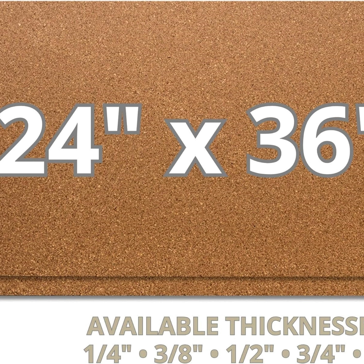 24" x 36" x 1" Thick Cork Sheet, 100% Natural and Sustainable Cork Board for Dart Board Backers and Bulletin Boards. Perfect for Home, School, and Office