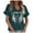 Green, variant on Womens Rock Roll T-Shirt Guitar Wings Notch V-Neck Short Sleeve Graphic Concert Tee Music Festival Tops