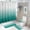 Lake Green Dive, variant on Shower Curtain Set 4 Piece include Shower Curtain and Rugs and Non Slip U Shaped Toilet Rugs Luxury Bathroom Decor Dark Sea Green Fade Dark