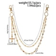 thumbnail image 4 of pitrice Fashion Wallet with Rhinestone Pearl Hip Chain Alloy Easy to Fade golden, 4 of 6