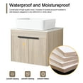 thumbnail image 6 of BNK 24'' Wall-Mounted Bathroom Vanity with White Ceramic Sink,Modern Brown Floating Bathroom Vanity Set, Single Bathroom Vanity and Sink Combo,with 2-Door Cabinet, 6 of 11