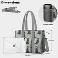 thumbnail image 5 of Teacher Tote Bag,Black Labrador Teacher Utility Tote Bag,Large Work Tote Bags for Women with Multiple Pockets,Top Zipper Closure,13.8x10.6x6.7 Inch, 5 of 5