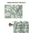 thumbnail image 7 of Sage Green White Leaves Living Room Curtains 72 Inches length, Spring Pastoral Rustic Botanical Window Treatment Curtain Drapes, Light Filtering Drapes for Bedroom Laundry Room, 52"x72", 2 Panels, 7 of 7
