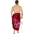 thumbnail image 3 of HAPPY BAY Men's Pareo Regular Surfing Dashiki Sarong Long Swim Beach Wrap One Size Allover Sun, Red Summer Vacation Party, 3 of 4