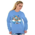 thumbnail image 4 of Retro Papa Smurf Lets Play Music Sweatshirt for Men or Women Brisco Brands S, 4 of 6