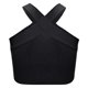 thumbnail image 1 of Playeras,Blusas y Tops,Ropa para Mujer Mujeres camisetas sin mangas Dressy Casual Color sólido escotado sin mangas ombligo menos un hombro chaleco de cuello para mujer (Black, S), 1 of 7