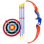Kings Sport Toy Archery Bow And Arrow Set for Kids With Arrows, Target, And Quiver NERF Blaster Toy