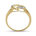 thumbnail image 2 of 10K Yellow Gold Womens Round Dia. Heart Ring 1/20ctw, Women's Size: 5-10, 2 of 4