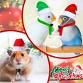 thumbnail image 4 of Dalrosia 12PCS Christmas Pet Chicken Hat Scarf Bowtie Set Mini Santa Plaid Hat Scarf Xmas Small Animal Red Green Gray Hat with Adjustable Chin Strap for Hen Bunny Guinea Pig Hamster, 4 of 5