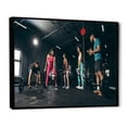 thumbnail image 2 of Designart "Group Training For Bodybuilding" Aerobic & Bodybuilding Floater Framed Canvas Art Print, 2 of 5