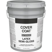 Valspar Cover Coat Semi-Gloss White House Paint 5 gal ( Pack of 1)