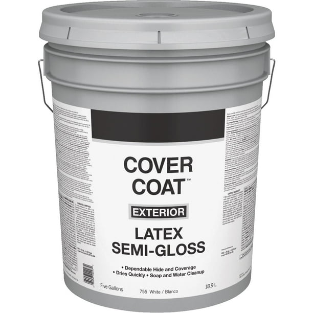 Cover Coat Latex SemiGloss Exterior House Paint Walmart