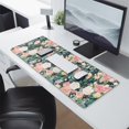 thumbnail image 2 of Long Mouse Pads for Desk,Pioneer Flower Floral Print Pattern Desk Mats on Top Of Desks, Desk Mouse Pad Extra Large with 3mm Non-Slip Base and Stitched Edge for Gaming,Office,Work,Home 31.5"x11.8", 2 of 6