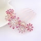 thumbnail image 1 of Peineta para el pelo de cristal para mujer, accesorios nupciales con flores deslizantes, horquilla nueva, rosa, 1 of 3