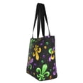 thumbnail image 4 of Gaeub Mardi Gras Carnival4 Printed Tote Bag Grocery Bag Reusable Shoulder Bag with Zip for School Kitchen Park DIY, 4 of 9