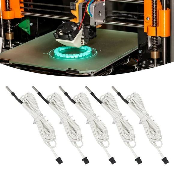 3D Printer Thermistor Wire,5PCS Thermistor Temperature Sensor Heat  Stainless Steel Thermistor Wire,Temperature Sensors