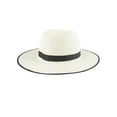 thumbnail image 4 of Jessica Simpson Women's Wide Brim Straw Fedora Beach Hat, 4 of 6